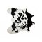 Homeroots 0.25 x 4.25 x 5 in. Faux Hide Rug Sugarland Black and amp; White 294242 - alternate 1